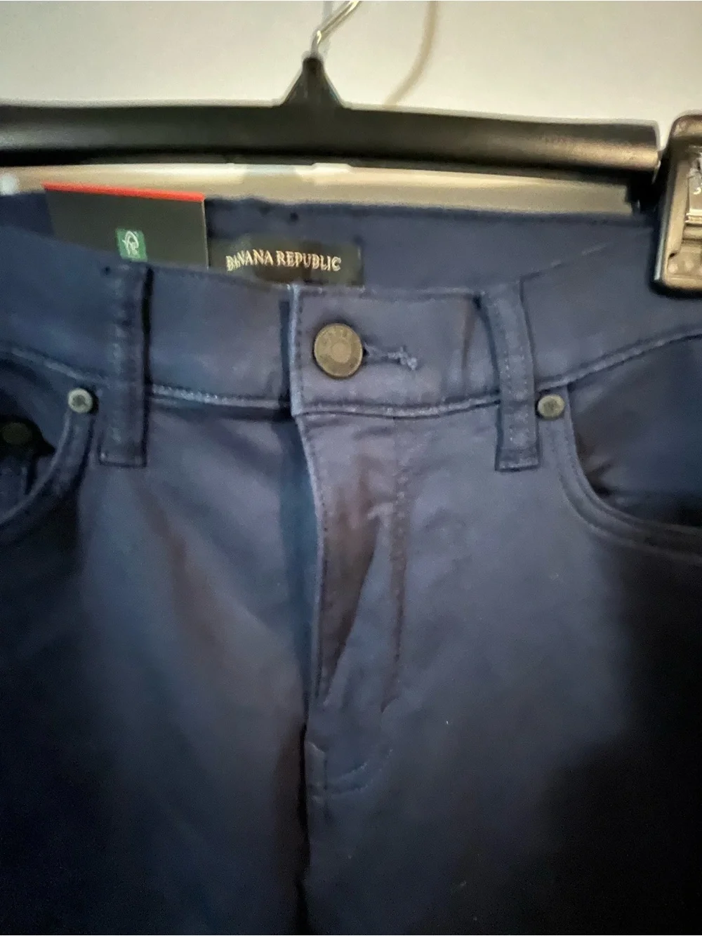Banana Republic Dark Navy Straight-Leg Pants 34X30